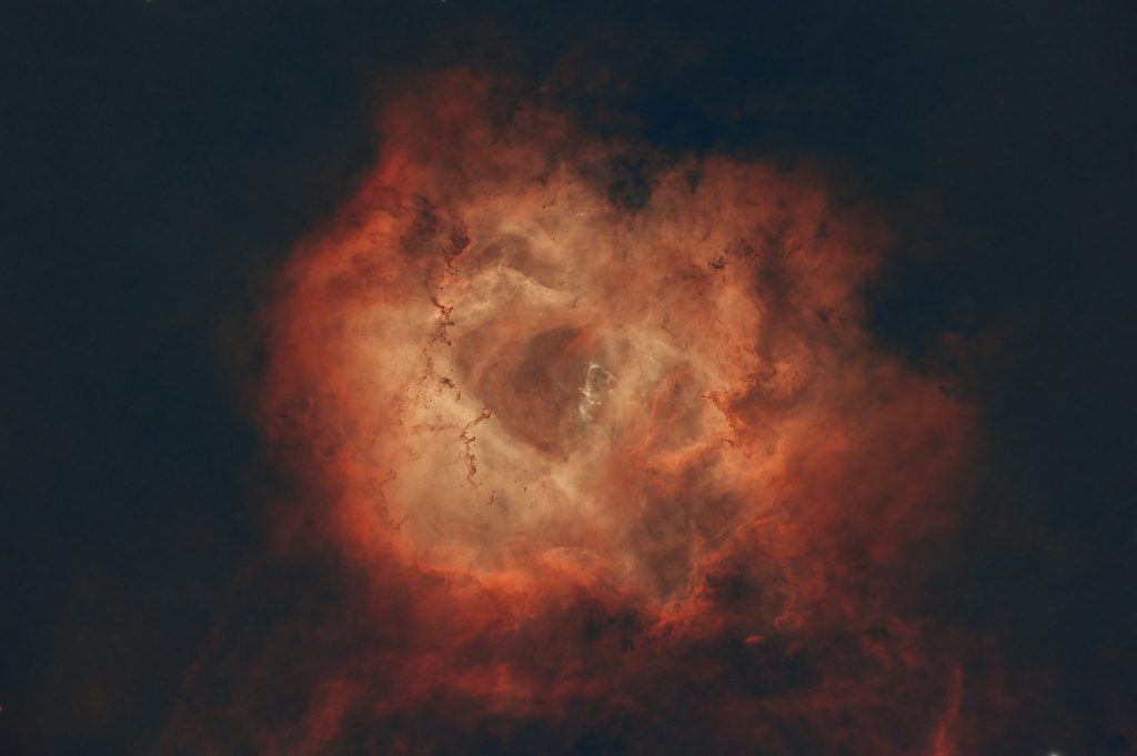 NGC 2237, der Rosetta Nebel ohne Sterne